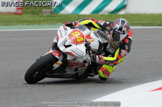 2009-05-09 Monza 3553 Superstock 600 - Free Practice - Fabio Massei - Yamaha YZF R6
